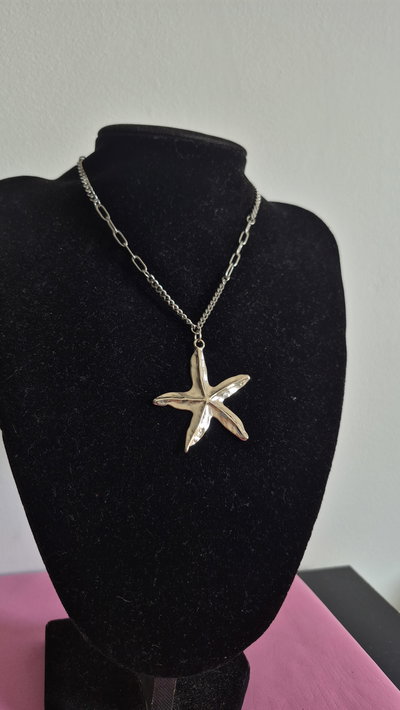 Collar con estrella de mar - acero 