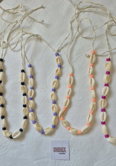 Collar caracoles + fimo