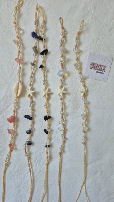 Tobillera/ pulsera con piedras 