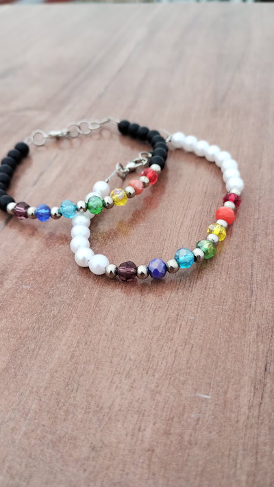 Pulseras 7 chakras perlas 