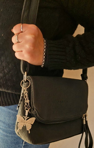 Llavero mariposa con strass 