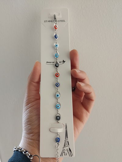 Pulsera ojo turco acero quirúrgico 