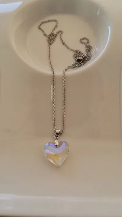 Collar corazón de vidrio 