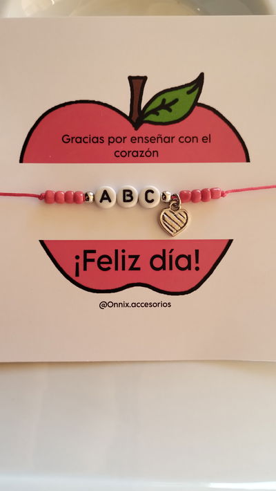 Pulsera día del maestro ABC