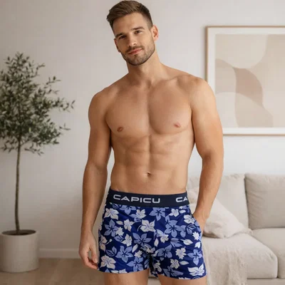 Boxer Seda Fría Azul Marino 