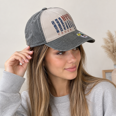 Gorra Vintage Gris y Blanca 