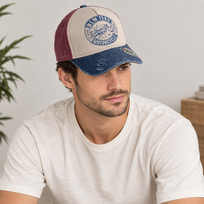 Gorra Vintage Bordo con Estampa