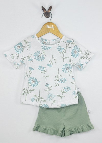 Conjunto beba morley y flores - 25587