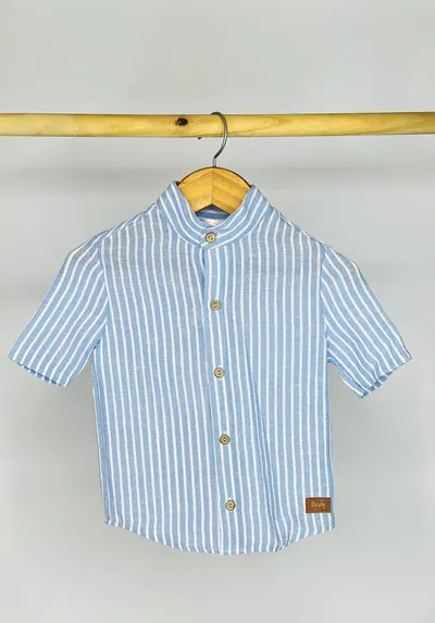 Camisa bebe lino rayado - 25564