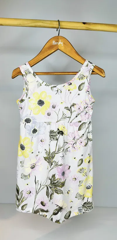 Vestido nena flores moño - 25742