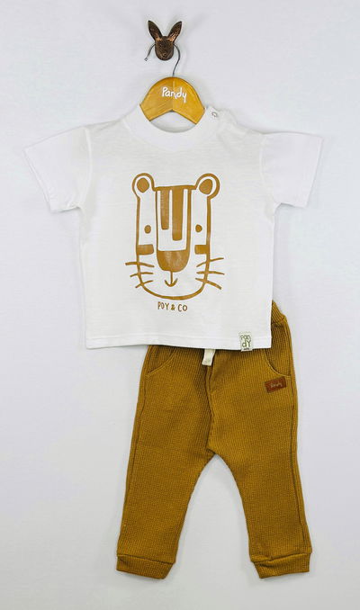 Conjunto bebe waffle tiger - 25514