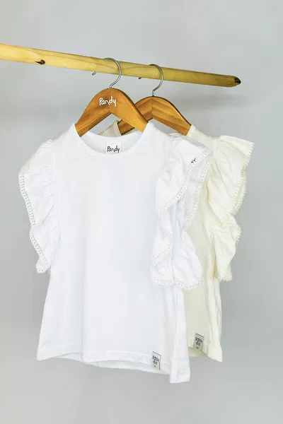 Remera nena volado puntilla - 25745