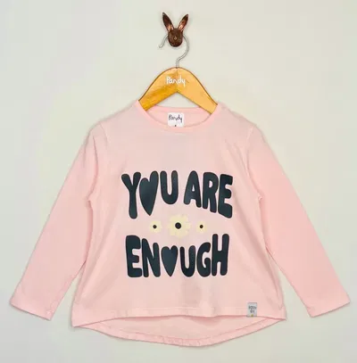 Remera Nena lisa con estampa You - 23242