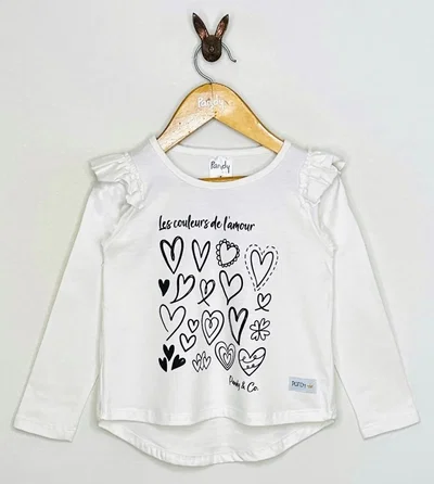 Remera nena lisa con estampa - Cod. 25249