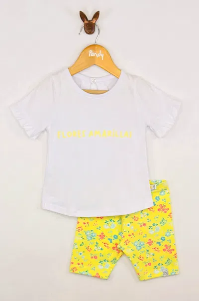 Conjunto beba flores amarillas - 25804