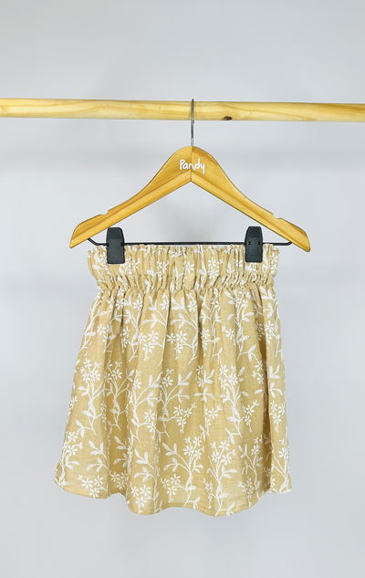 Falda nena Lino flores - 25764