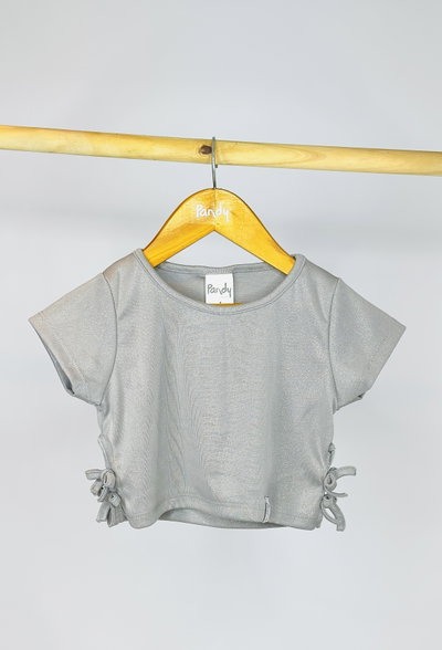 Remera nena Lurex moñitos - 25763