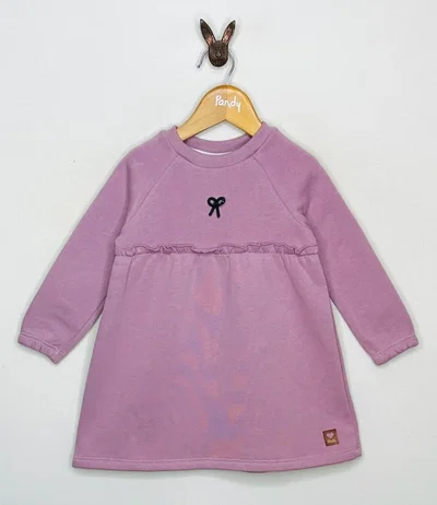 Vestido nena beba frisa con moñito - 25049