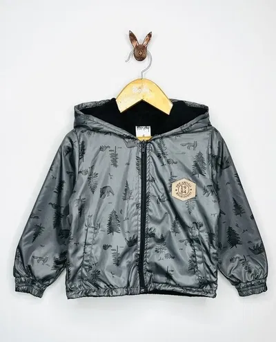 Campera Varon cire estampado forrado con polar - 22133