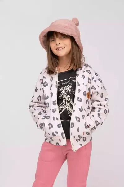 Campera nena frisa animal print - 24255