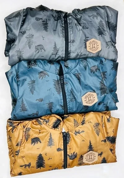 Campera Varon cire estampado forrado con polar - 22133