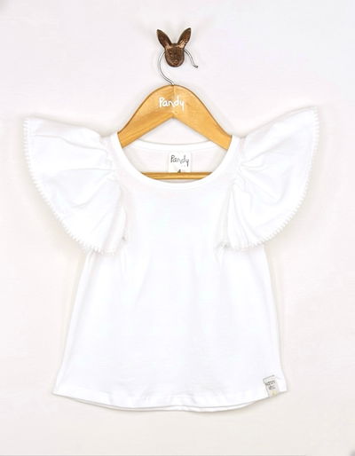 Remera nena volado puntilla - 25778