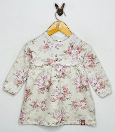 PROMO Vestido nena beba frisa estampado flores -25231