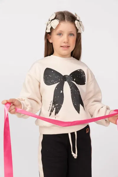 Buzo nena frisa boxyfit bow - 25229