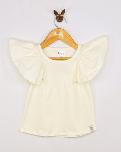 Remera nena volado puntilla - 25778