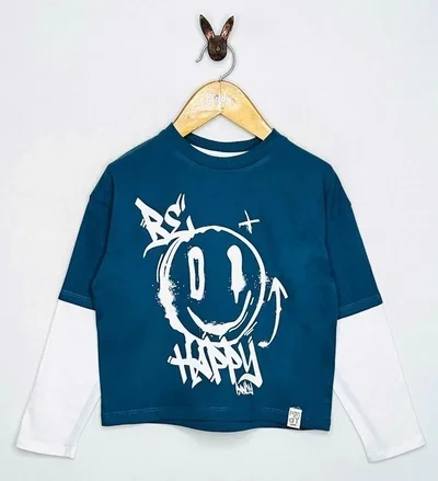 Remera nene Over doble manga - 24137