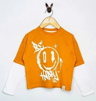 Remera nene Over doble manga - 24137