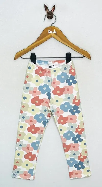Calza nena frisa flores - 25248