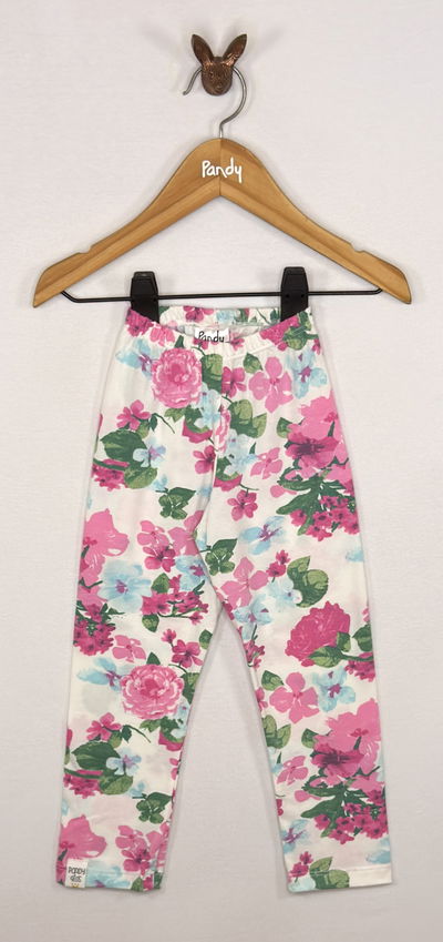 Calza Nena estampada flores fucsias - 001