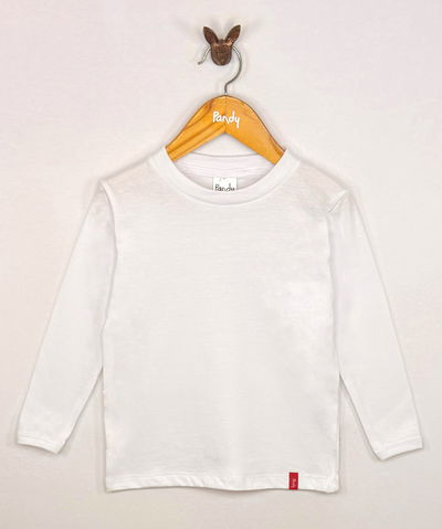 Remera blanca lisa unisex - 167