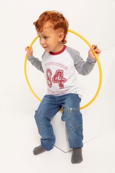 Remera Nene manga raglan combinada - 26104