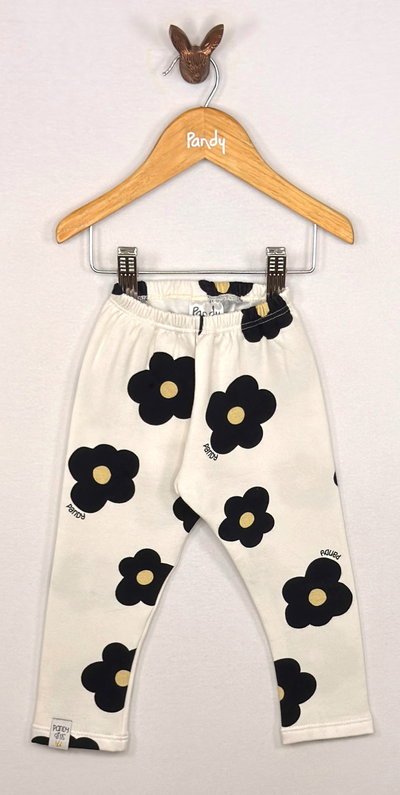 Calza beba frisa flor Black - 26030
