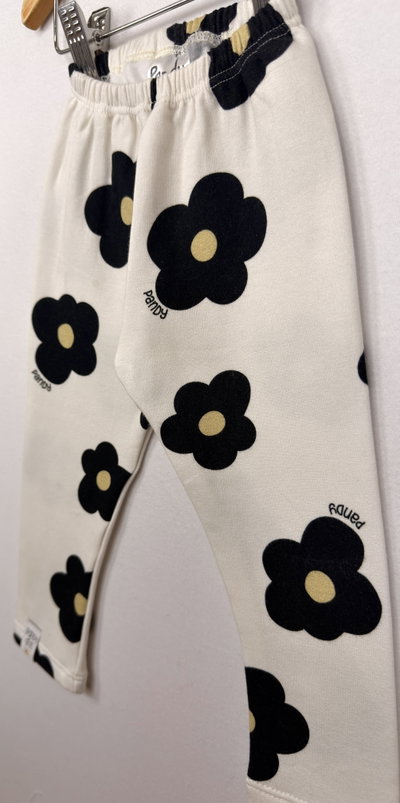Calza beba frisa flor Black - 26030