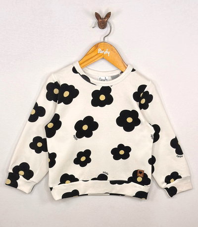 Buzo Nena frisa flores Black - 26231