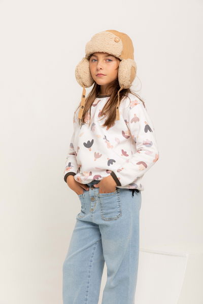 Buzo Nena estampada con moño - 26224