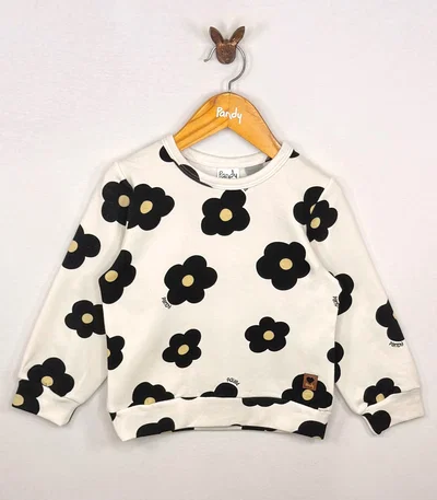 SEGUNDA Buzo Nena frisa flores Black - S26231