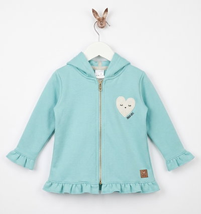 PROMO Campera Beba frisa capucha volados - 20041