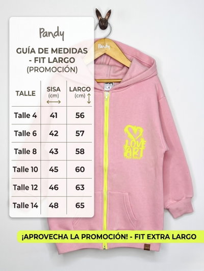 PROMO Campera nena oversized fluo -  24238