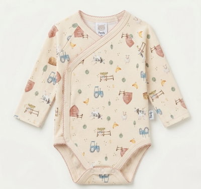 Body cruzado interlock PIMA estampado bebe - BB601