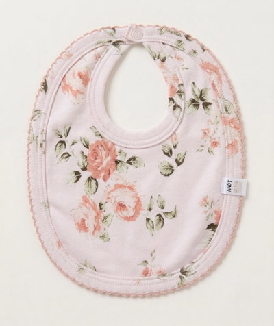 Babero interlock estampado con picot - BB605