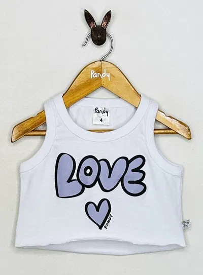 Musculosa Nena corta con estampa Love - 24740