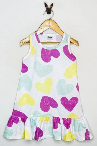 Vestido nena jersey corazones - 24756