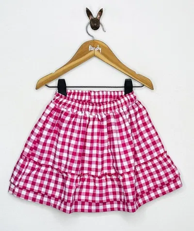 Falda nena vichy con volados - 24739