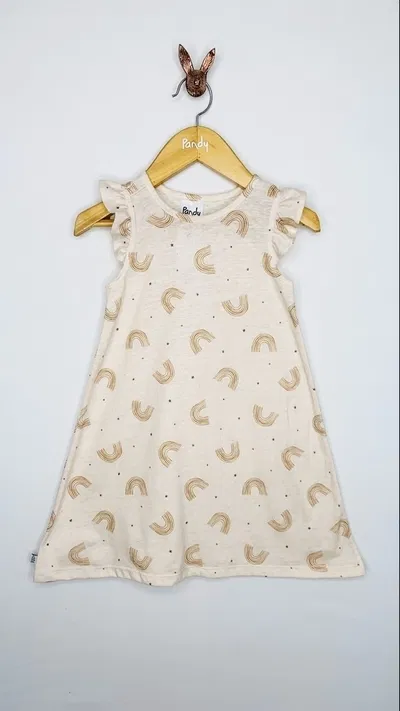 Vestido Nena Jersey naturalino arcoiris - 21708