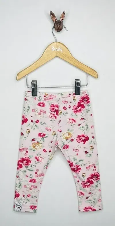 Calza Algodon/lycra estampa flor beba - 002