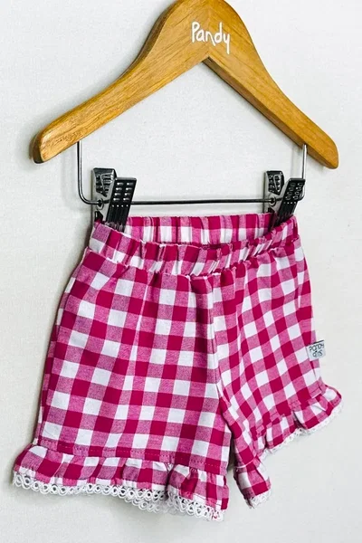 OUTLET Short beba vichy puntillas - 24557